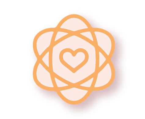 Respect Policy Symbol Line illustration of a heart shape at the center of three overlapping ellipses